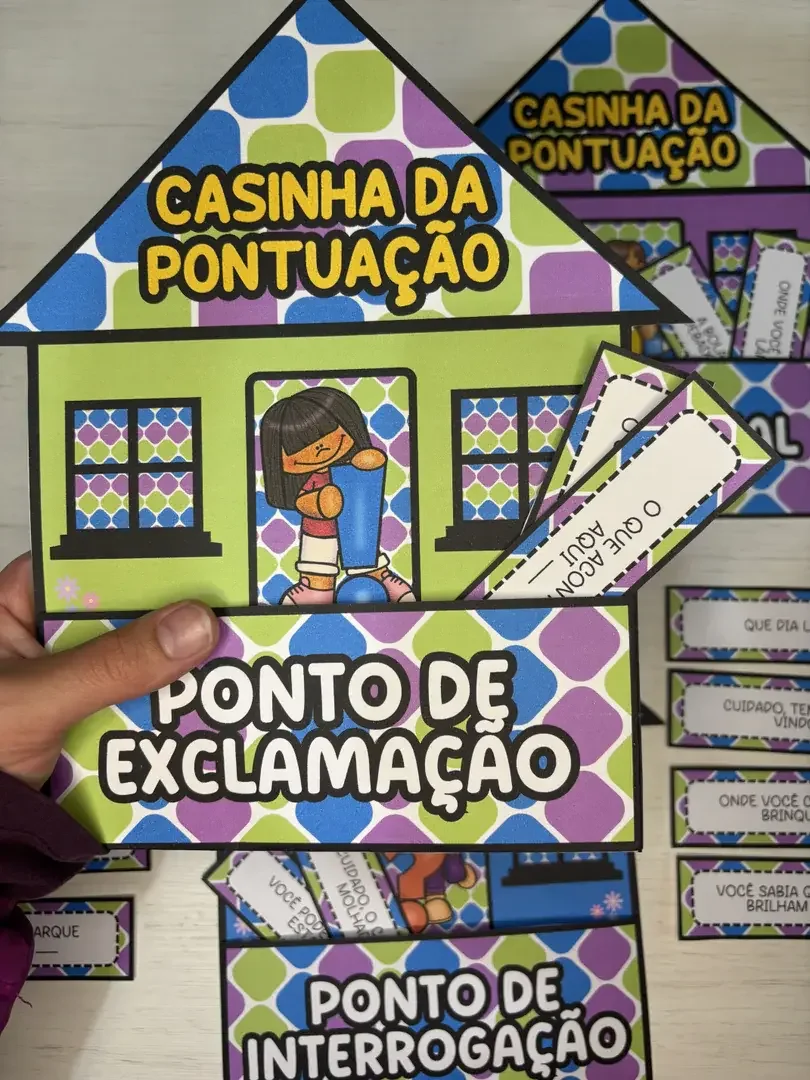 Casinha da Pontuação: Jogo de Classificação de Frases e Sinais — amostra 1: A pontuação é a "música" da escrita, e ensinar…