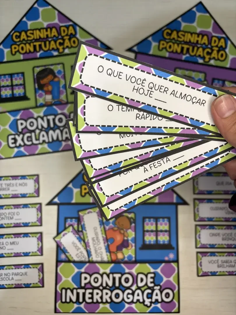 Casinha da Pontuação: Jogo de Classificação de Frases e Sinais — amostra 3: Objetivos Pedagógicos: