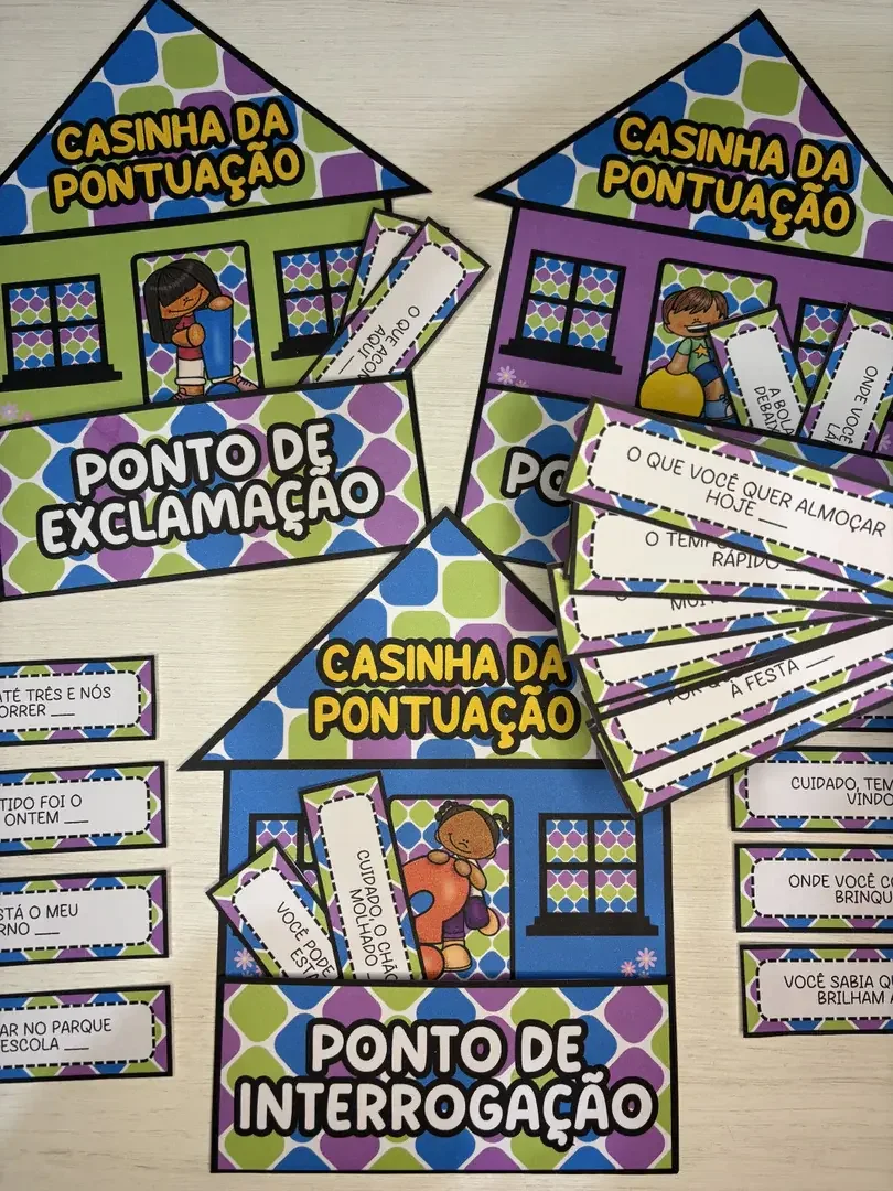Casinha da Pontuação: Jogo de Classificação de Frases e Sinais — capa do material