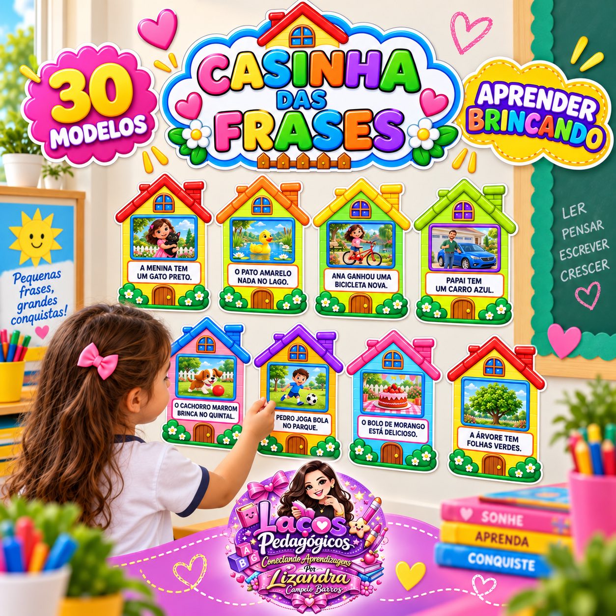 Casinha das Frases – 30 Atividades Lúdicas para Alfabetização — capa do material