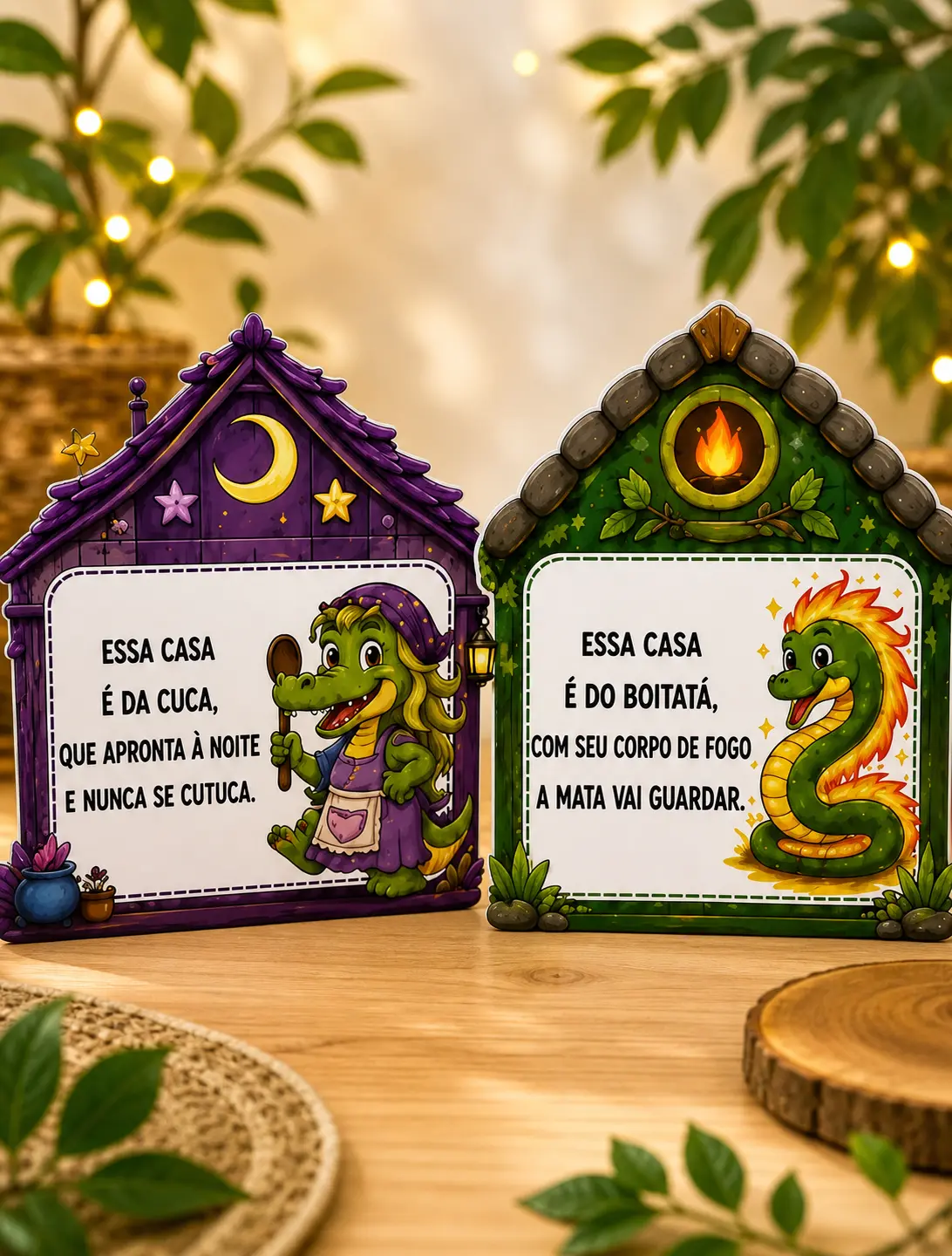Casinha das Rimas do Folclore — amostra 2: Casinha das Rimas do Folclore com 8 personagens do Folclore Brasileiro