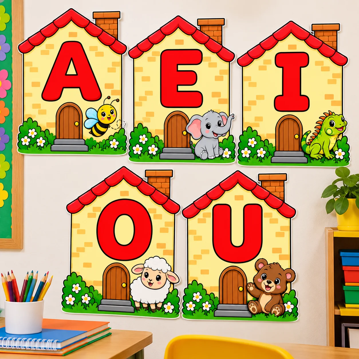 Casinha das Vogais – Cartazes para Sala de Aula. — amostra 1: Casinha das Vogais – Cartazes para Sala de Aula Casinha das Vogais – Cartazes para Sala de Aula. — amostra 1: Casinha das Vogais – Cartazes para Sala de Aula