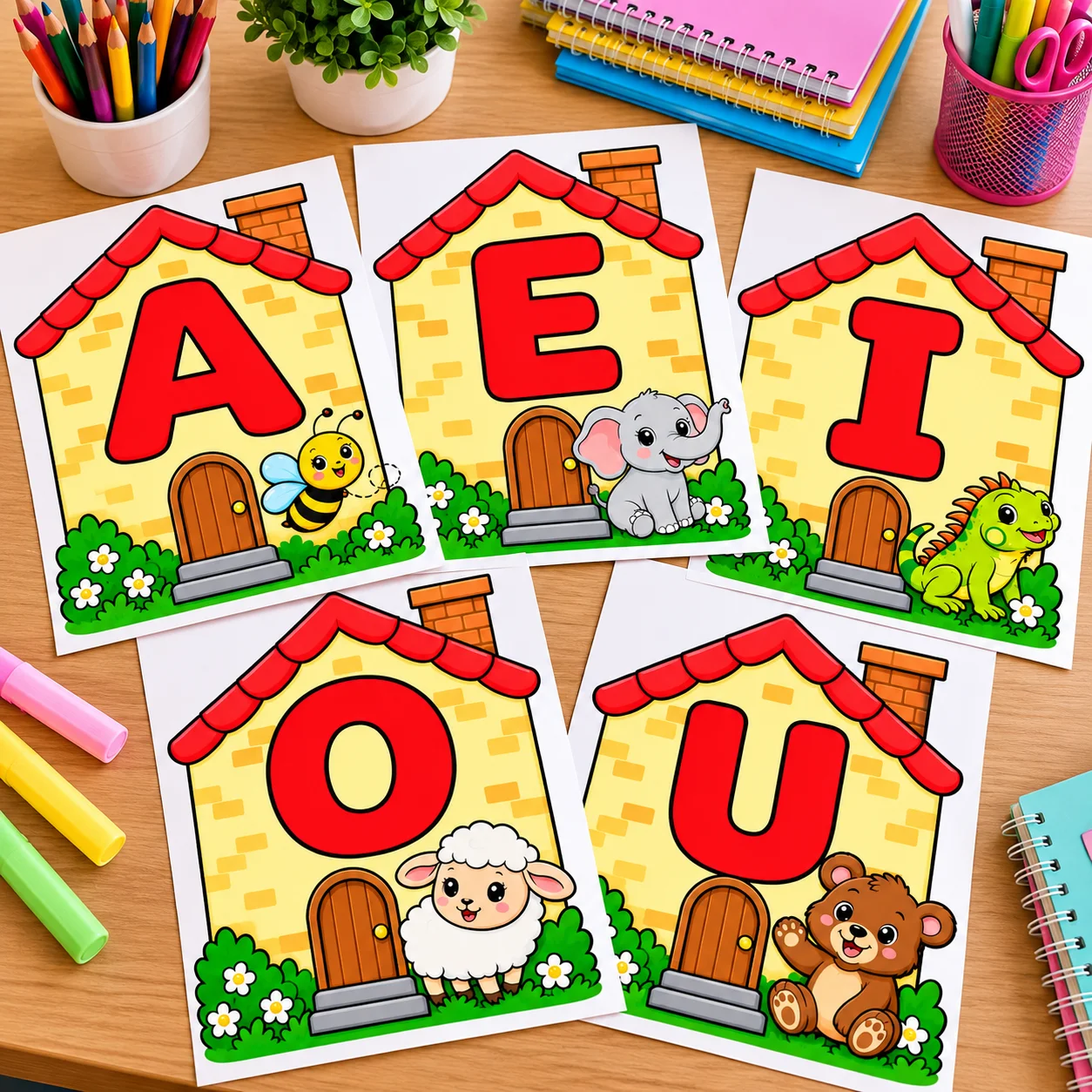 Casinha das Vogais – Cartazes para Sala de Aula. — amostra 3: Para quem é indicado? Casinha das Vogais – Cartazes para Sala de Aula. — amostra 3: Para quem é indicado?