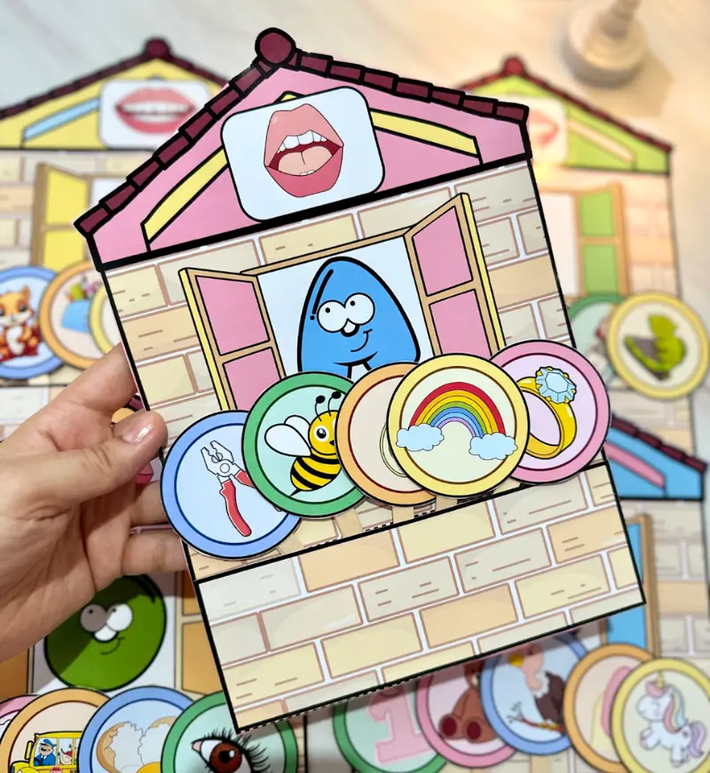 Casinha das Vogais: Luvas Pedagógicas em PDF para Imprimir — Alfabetização para Educação Infantil: Trabalhe as vogais com…