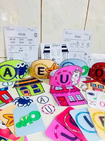 Casinha das Vogais – Material Pedagógico — amostra 3: Ideal para Educação Infantil e Anos Iniciais, podendo ser utilizado…