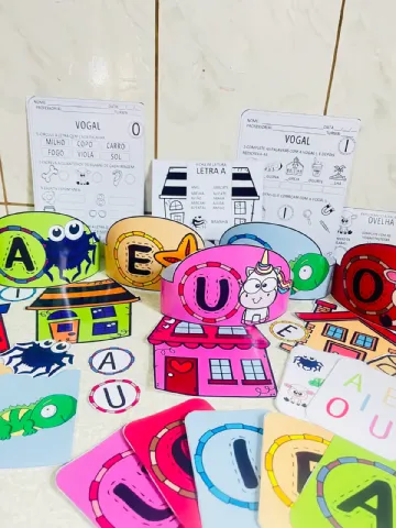 Casinha das Vogais – Material Pedagógico — amostra 5: Ideal para Educação Infantil e Anos Iniciais, podendo ser utilizado…