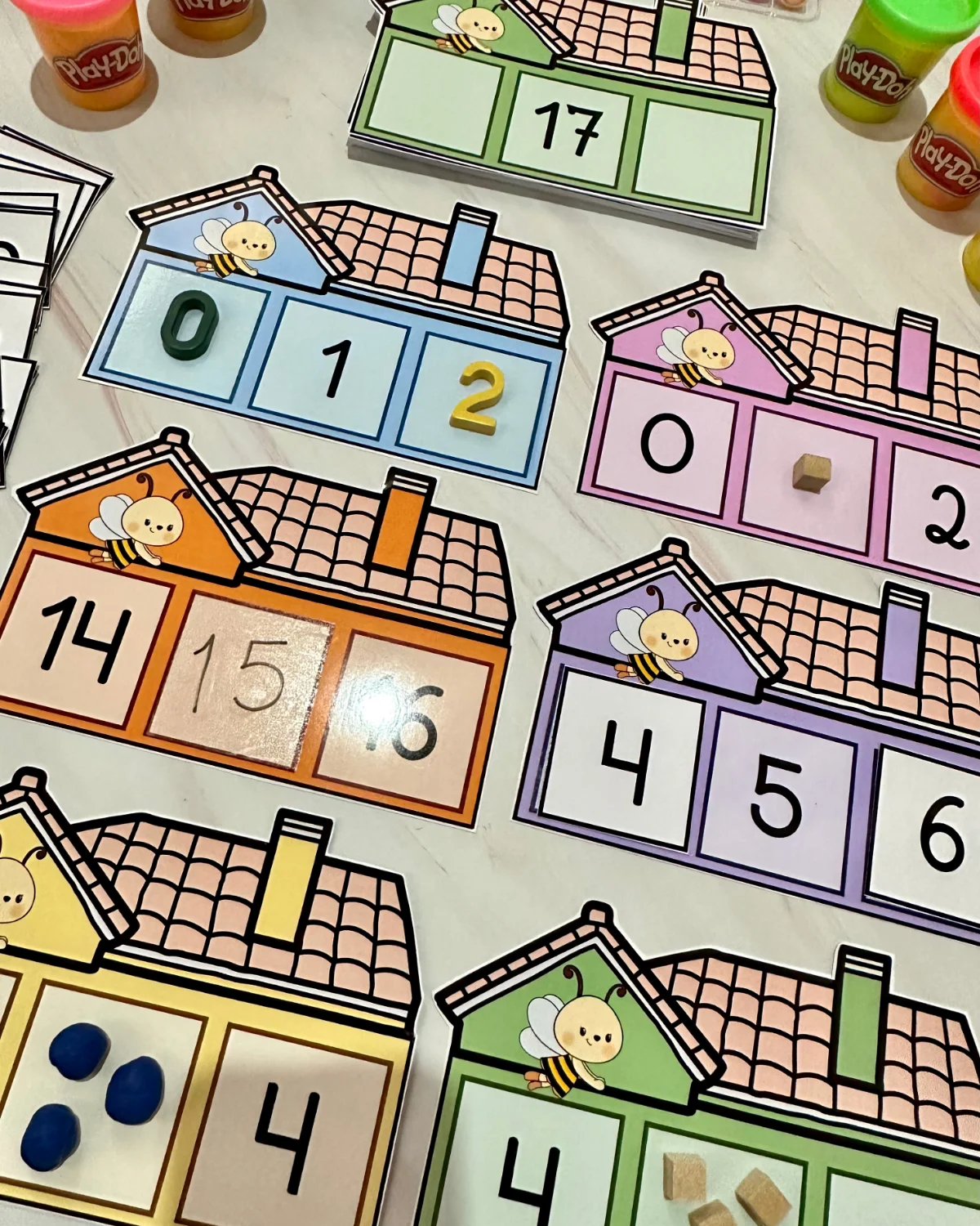 CASINHA DE NÚMEROS - ALFABETIZAÇÃO MATEMÁTICA — amostra 2: Arquivo Casinha dos Números para trabalhar sequência numérica…