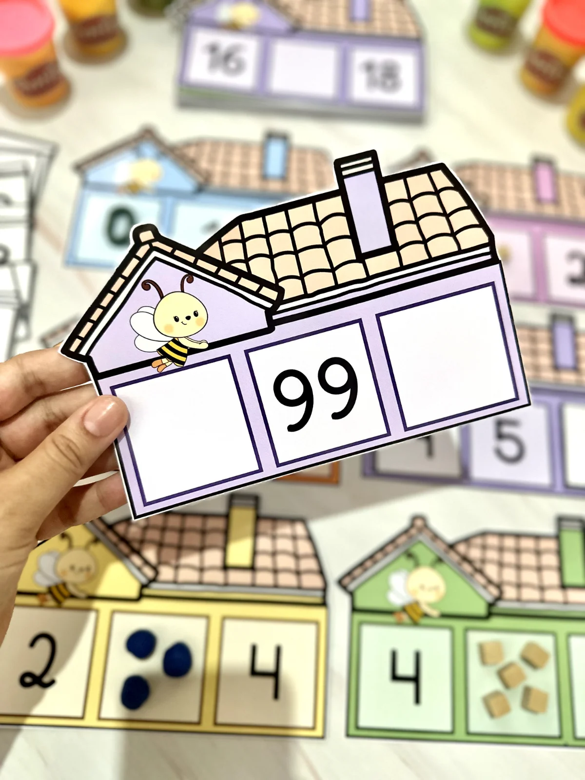 Casinha dos numerais – Material Pedagógico — amostra 2: Arquivo Casinha dos Números para trabalhar sequência numérica com…