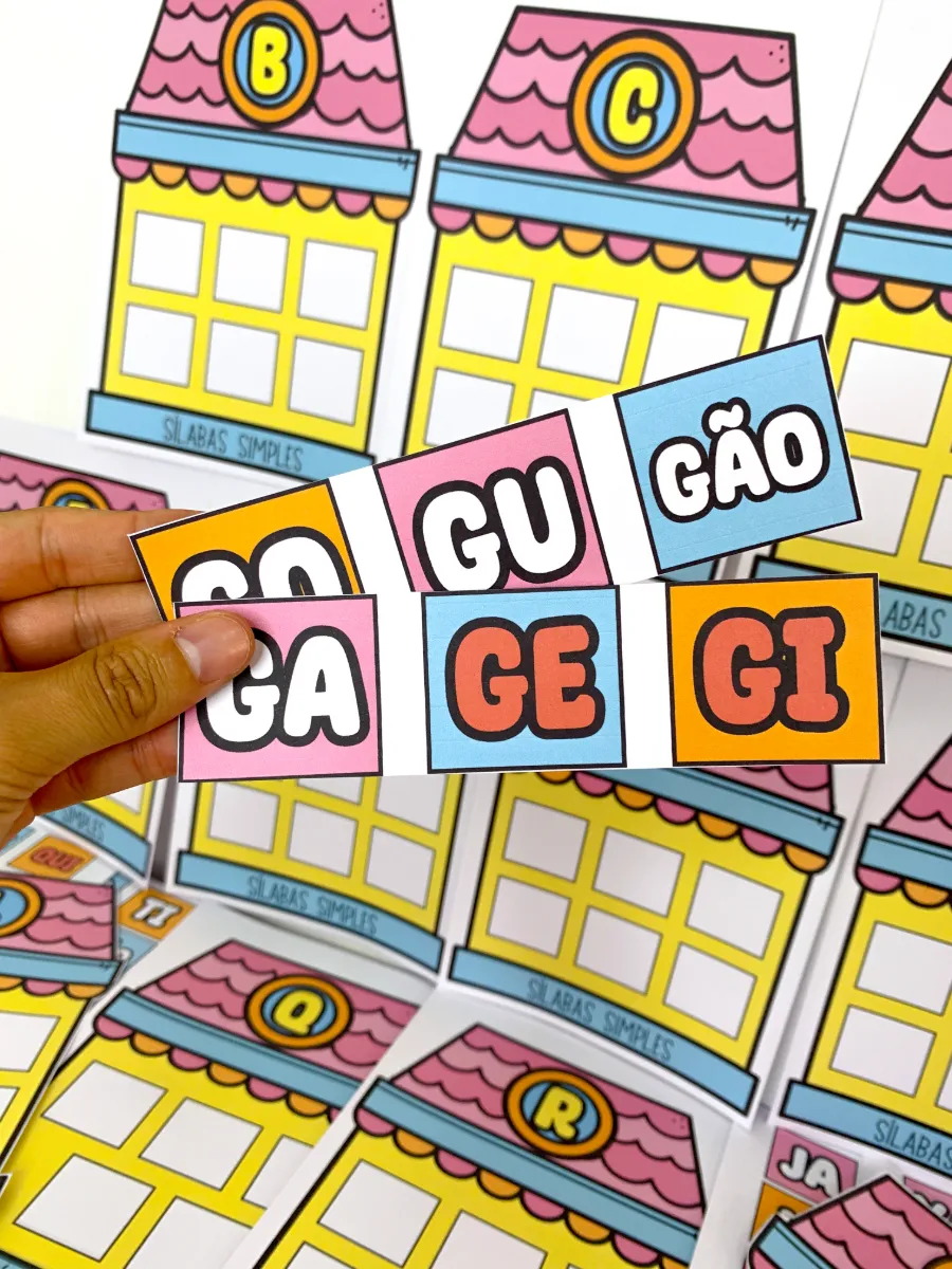 Casinhas das Sílabas – Jogo de Sílabas para Alfabetização — amostra 3: O recurso pedagógico Casinhas das Sílabas foi criado…