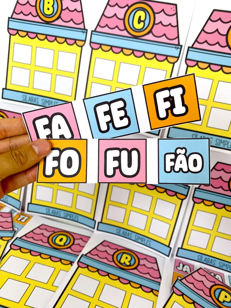 Casinhas das Sílabas – Jogo de Sílabas para Alfabetização — amostra 4: O recurso pedagógico Casinhas das Sílabas foi criado…