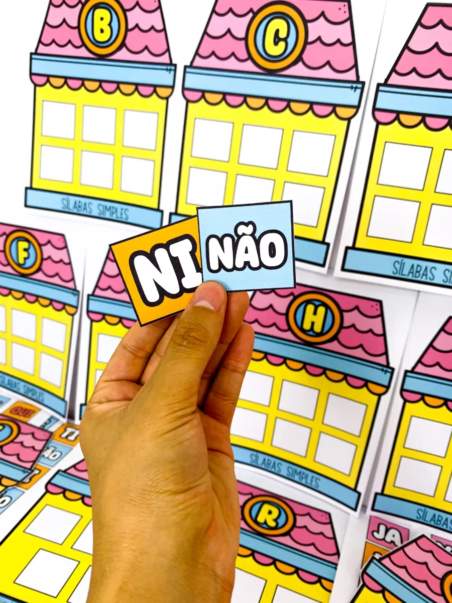 Casinhas das Sílabas – Jogo de Sílabas para Alfabetização — amostra 7: O recurso pedagógico Casinhas das Sílabas foi criado…