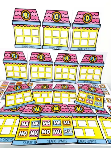 Casinhas das Sílabas – Jogo de Sílabas para Alfabetização — capa do material