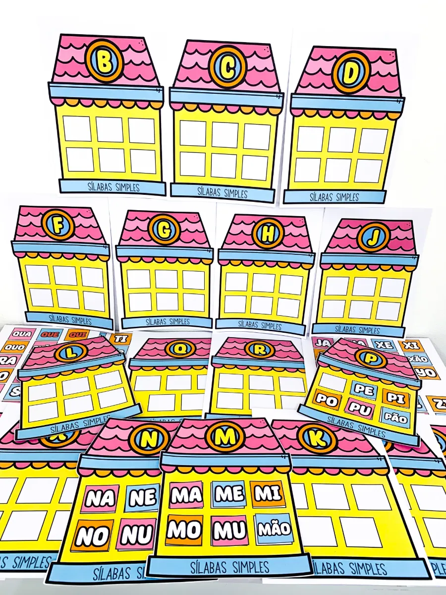 Casinhas das Sílabas – Jogo de Sílabas para Alfabetização — Atividades para 1º ano: O recurso pedagógico Casinhas das…