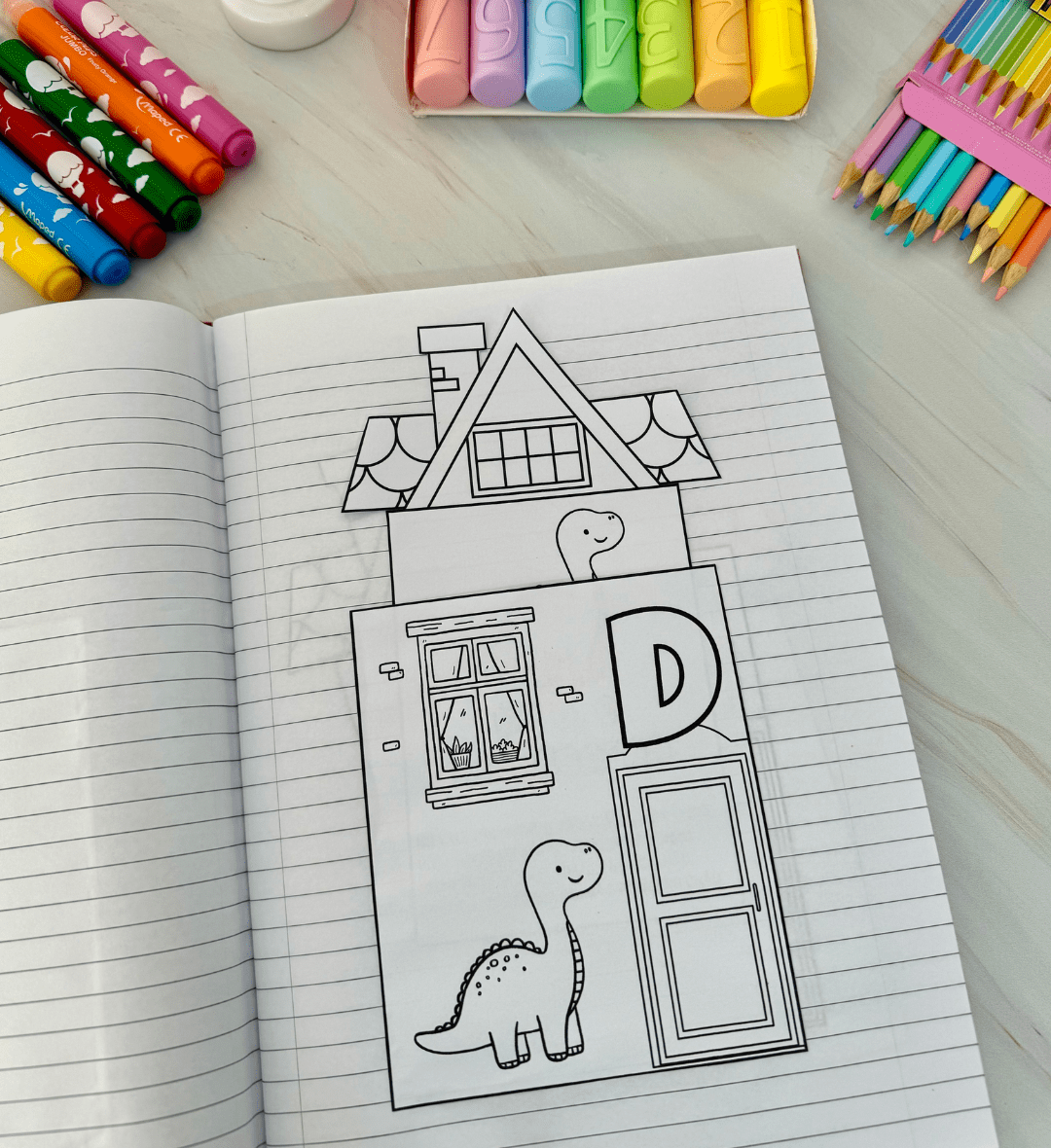 Casinhas do Alfabeto em PDF com Textos Rimados para Colorir — amostra 5: Trabalhe letras, rimas e leitura com as Casinhas…
