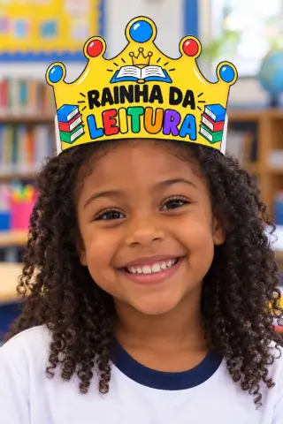Celebração da Leitura com Painéis, Coroa e Marca-Páginas — amostra 3: Como usar