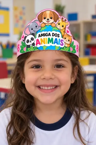 Celebração dos Animais com Painel, Coroa e Cartão — amostra 2: O que está incluído Celebração dos Animais com Painel, Coroa e Cartão — amostra 2: O que está incluído