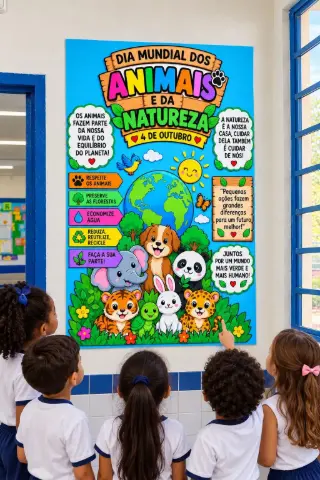 Celebração dos Animais com Painel, Coroa e Cartão — amostra 4: Formato do produto Celebração dos Animais com Painel, Coroa e Cartão — amostra 4: Formato do produto