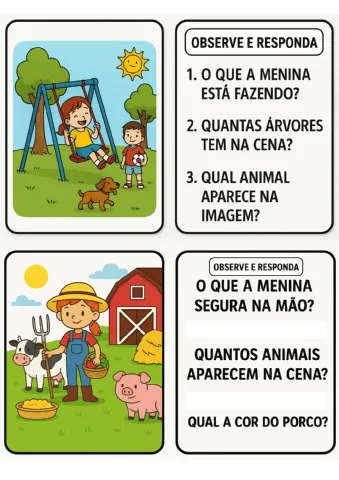 CENA RÁPIDA — Atividades de Atenção e observação — amostra 1: Material pedagógico para Educação Infantil, a partir de 5…