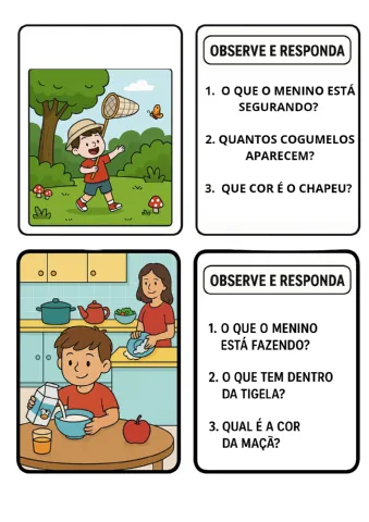 CENA RÁPIDA — Atividades de Atenção e observação — amostra 2: Material pedagógico para Educação Infantil, a partir de 5…