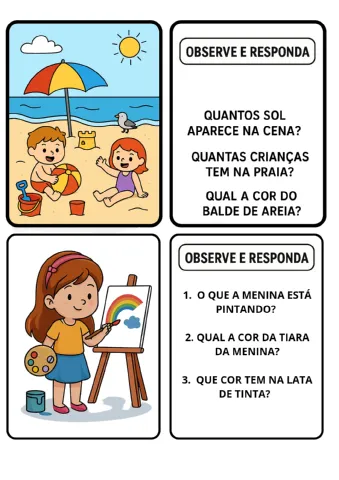 CENA RÁPIDA — Atividades de Atenção e observação — amostra 3: Material pedagógico para Educação Infantil, a partir de 5…