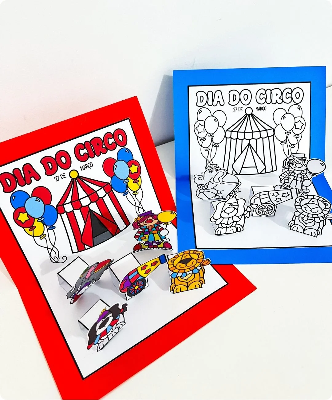 Cenário 3D de circo para imprimir na Educação Infantil — amostra 1: Do papel à montagem: uma proposta para o Dia do Circo