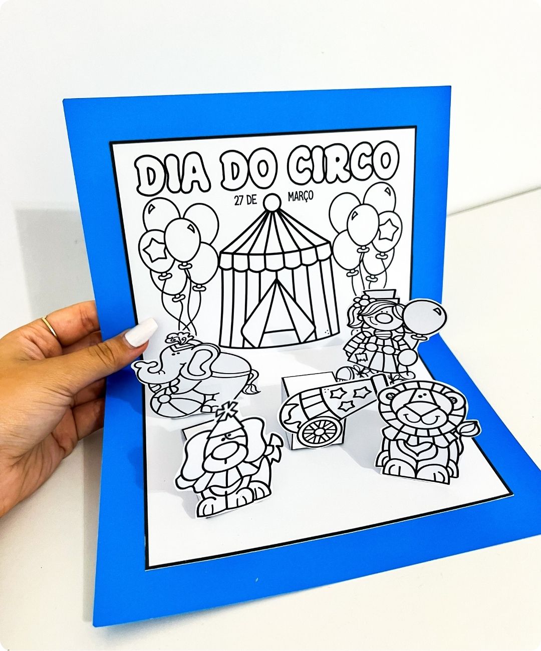 Cenário 3D de circo para imprimir — amostra 1: Uma proposta visual para o Dia do Circo