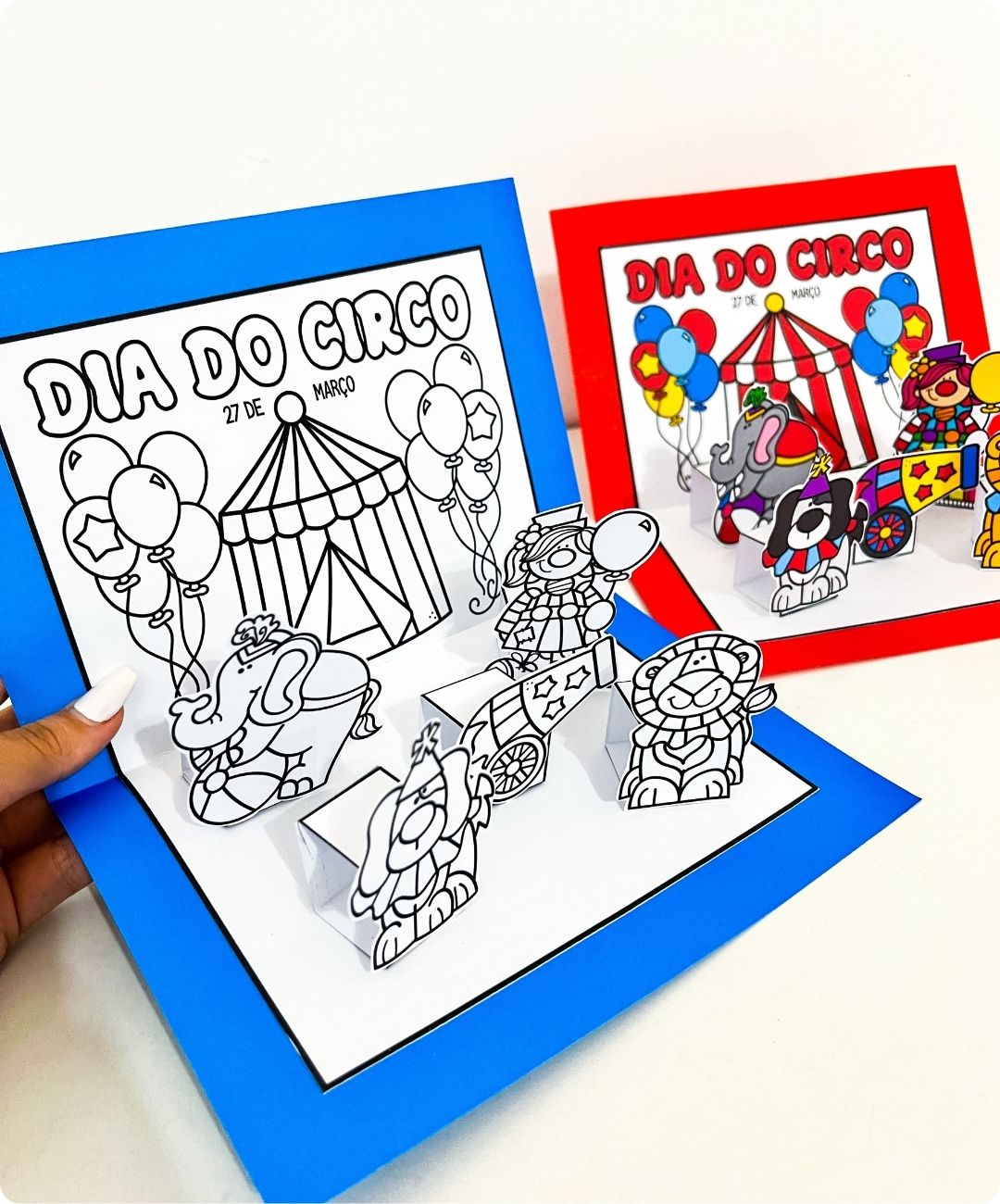 Cenário 3D de circo para imprimir — amostra 2: Como aplicar o recurso em sala