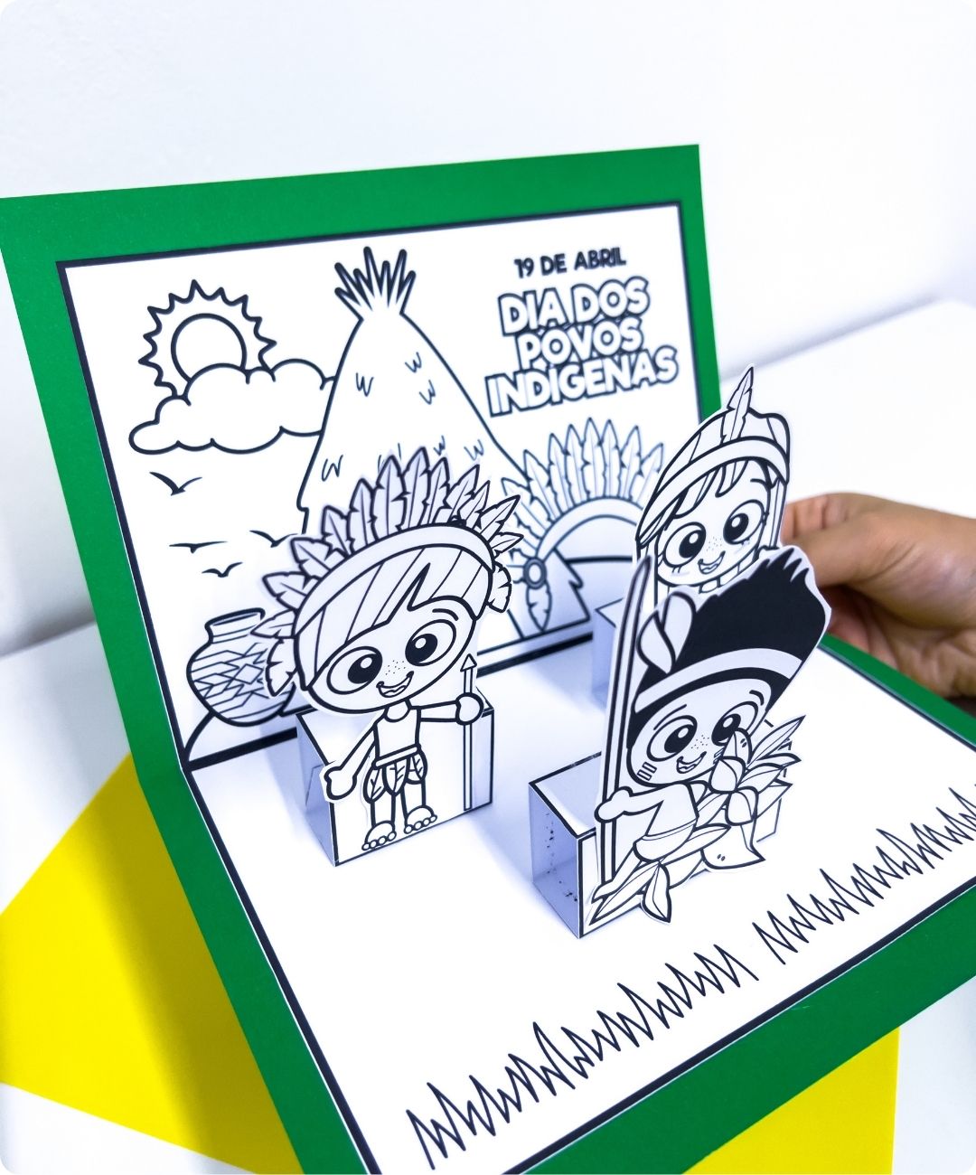 Cenário 3D de povos indígenas para imprimir — amostra 1: Uma proposta visual para abordar os povos indígenas