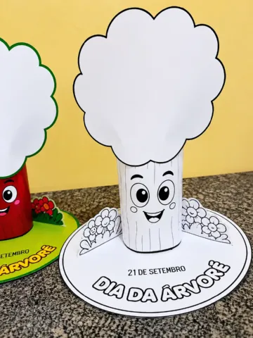 Cenário 3D Dia da Árvore para Imprimir – Educação Infantil — amostra 4: Recurso interativo e divertido para trabalhar o Dia…