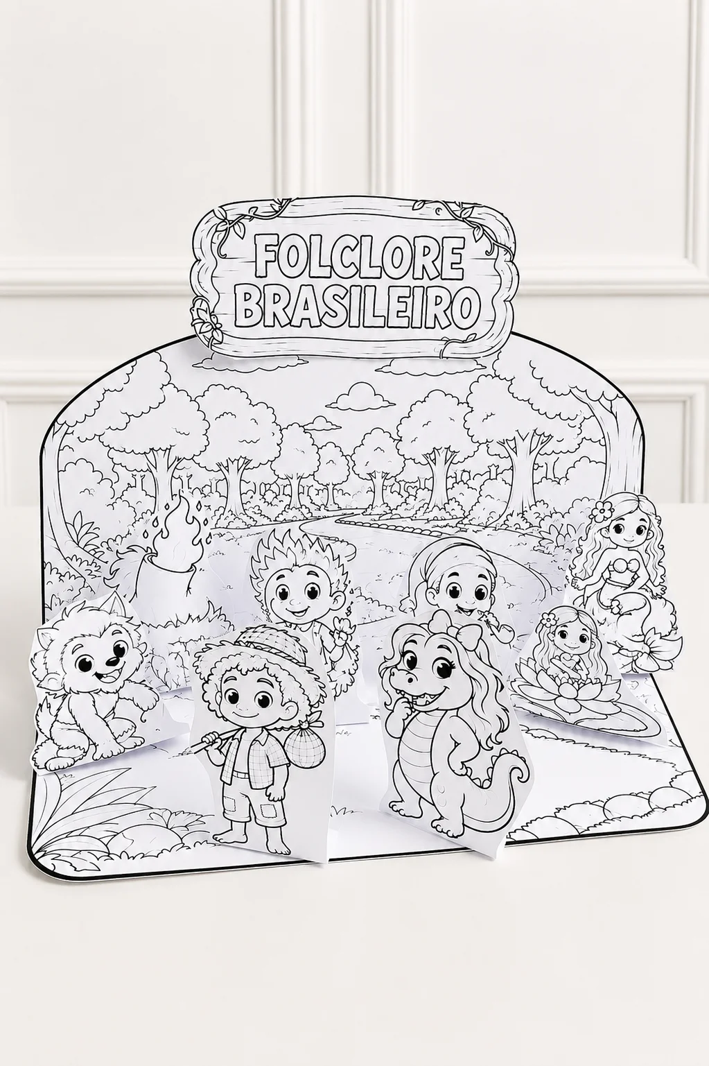 Cenário 3D FOLCLORE BRASILEIRO - ATIVIDADE INTERATIVA — amostra 1: Cenário 3D – Folclore Brasileiro 🌿✨ Transforme o…
