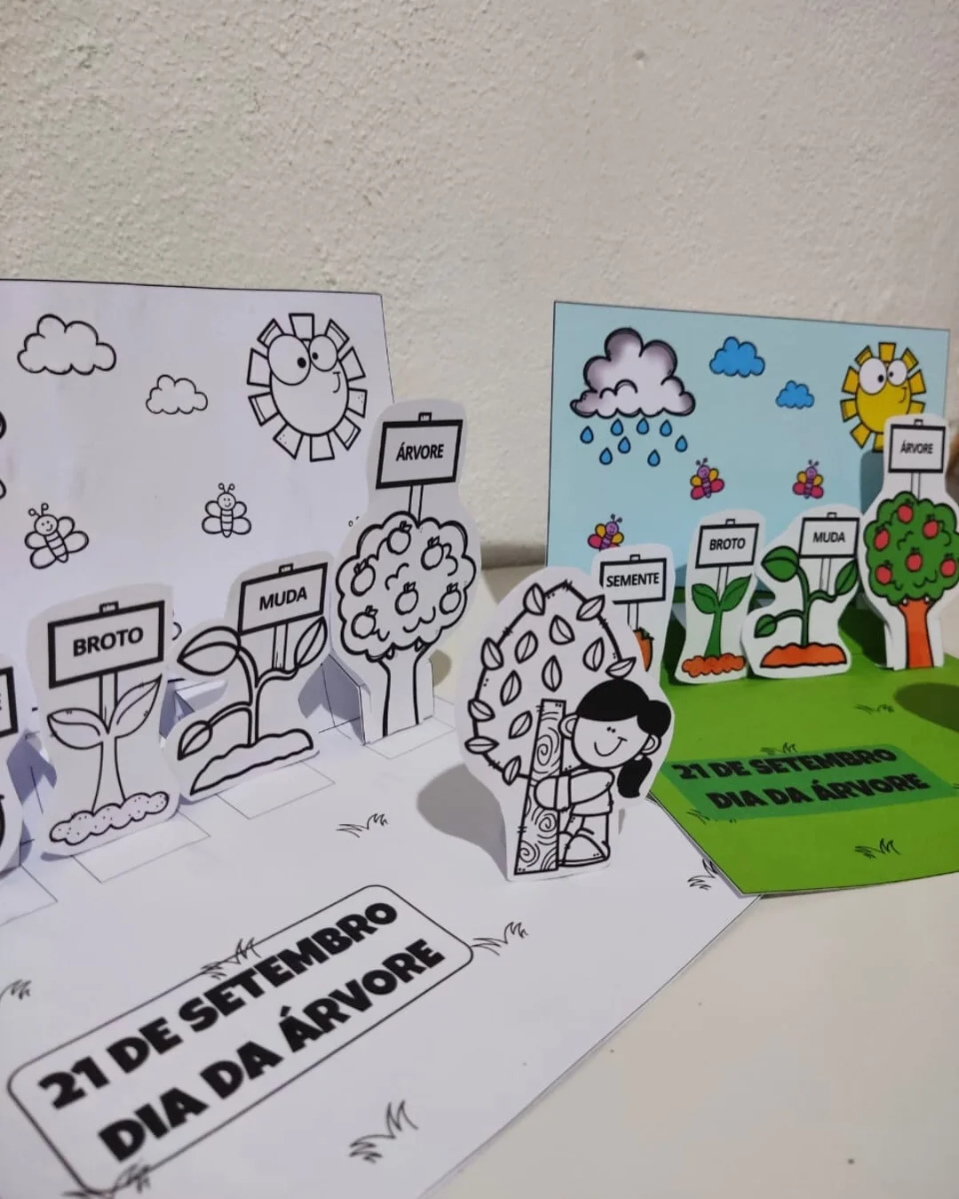 Cenário 3d – o ciclo da árvore – PDF para Imprimir — Datas comemorativas para Educação Infantil: Um recurso pedagógico…