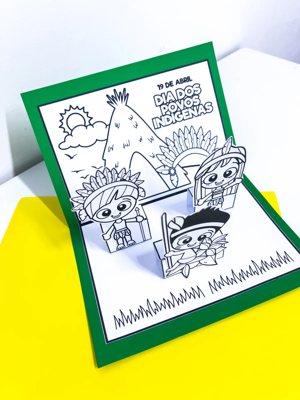 Cenário 3D Povos Indígenas para Imprimir – Atividade Interativa Educação Infantil — amostra 2: O Cenário 3D Povos Indígenas…
