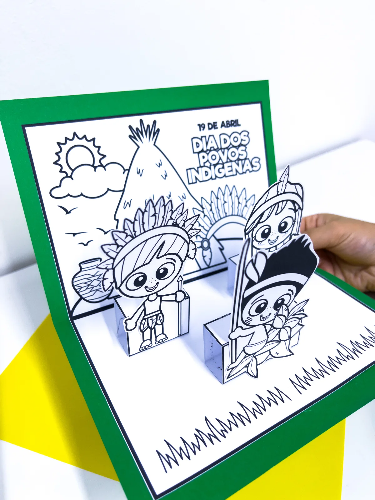 Cenário 3D Povos Indígenas para Imprimir – Atividade Interativa Educação Infantil — amostra 3: O Cenário 3D Povos Indígenas…