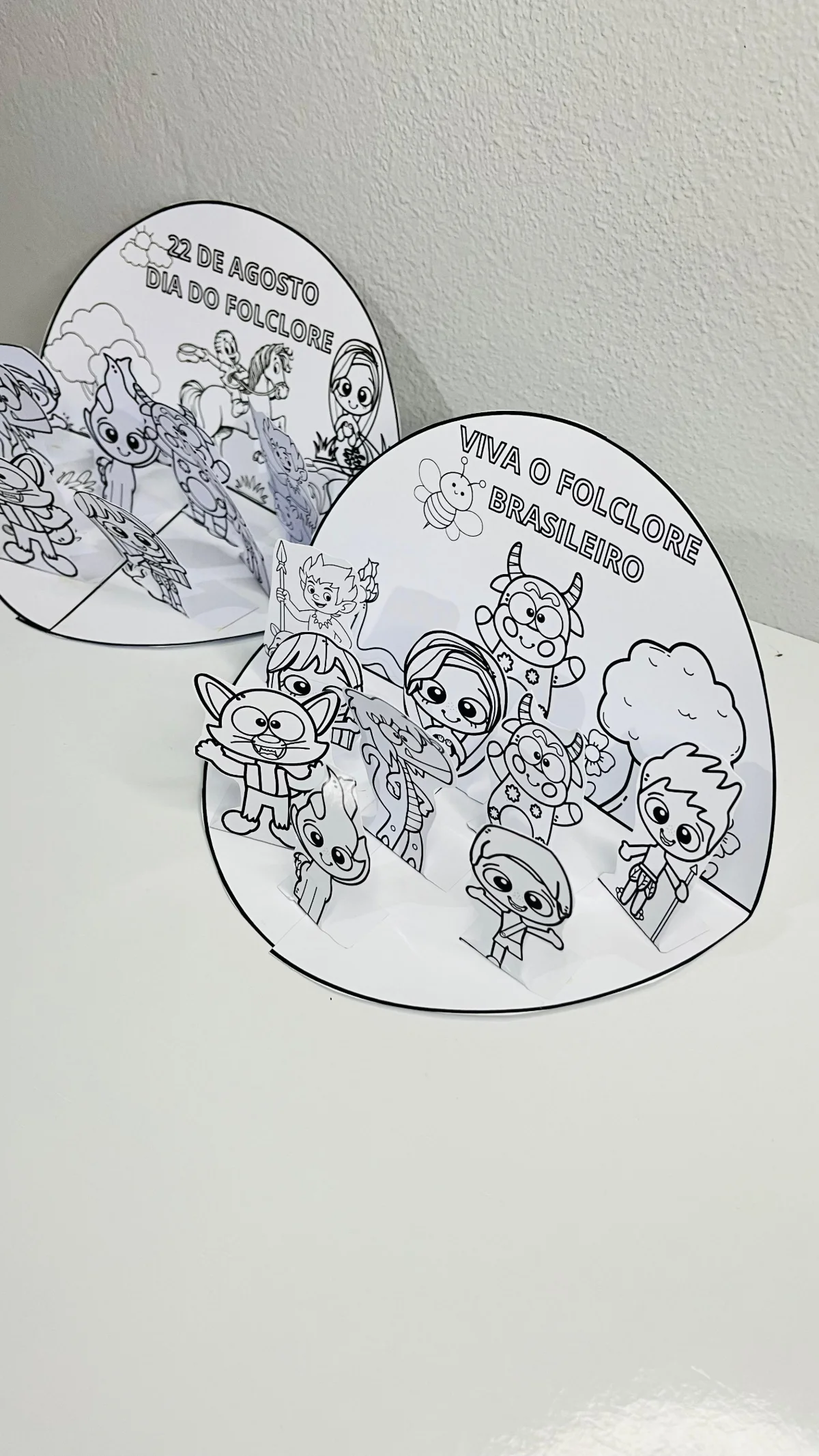 Cenário Atividade Folclórica Divertida – Material Pedagógico — amostra 2: Material lúdico e criativo desenvolvido para…