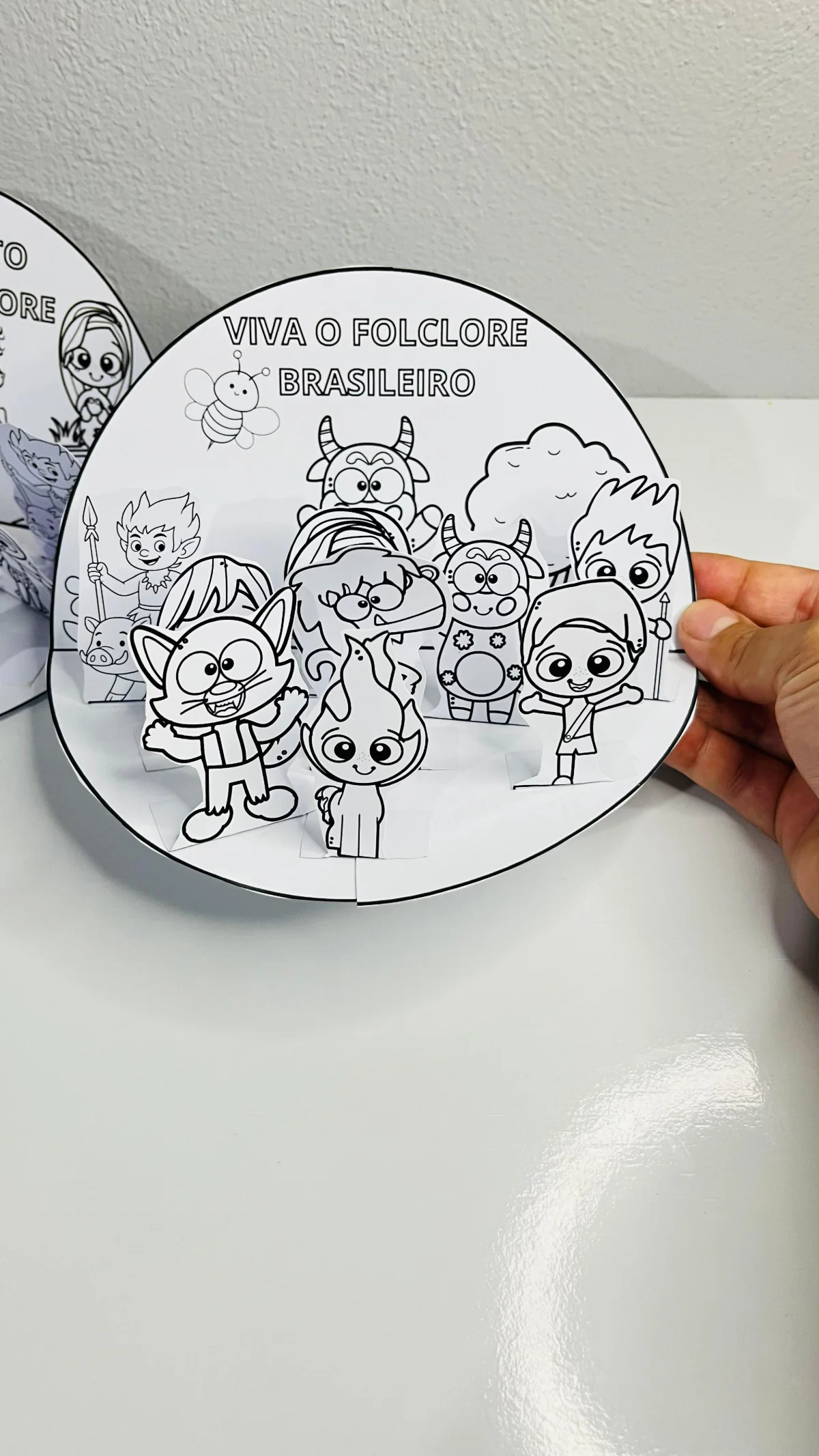 Cenário Atividade Folclórica Divertida – Material Pedagógico — amostra 3: Material lúdico e criativo desenvolvido para…