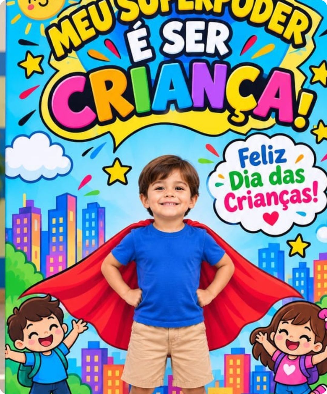 Cenário de superpoder para imprimir | Infantil e Anos Iniciais — amostra 2: Como preparar e usar na escola