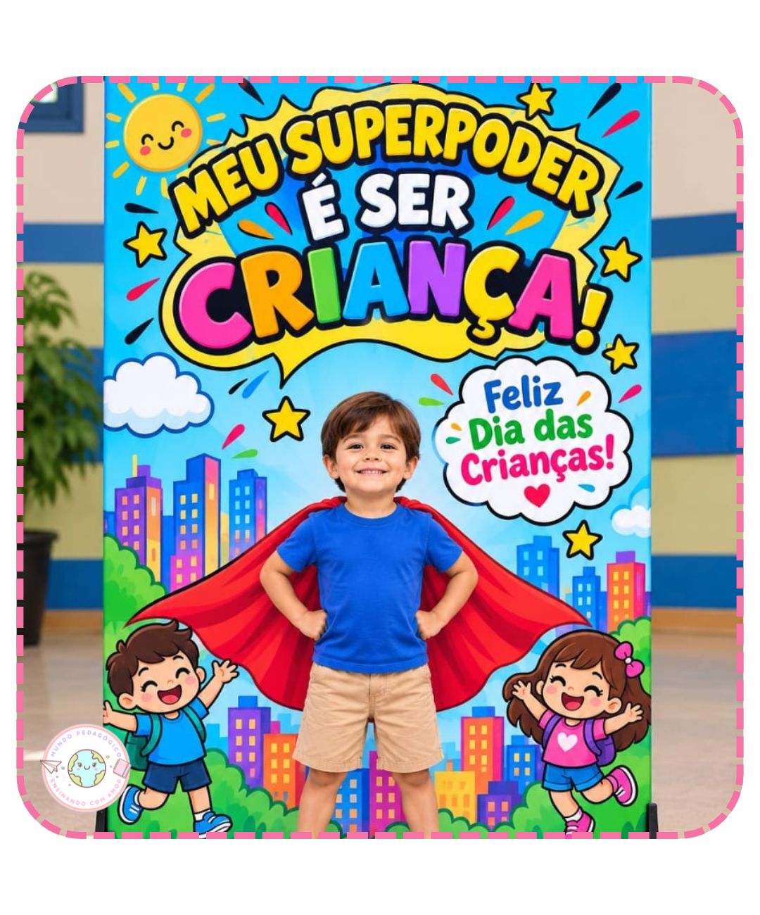Cenário de superpoder para imprimir | Infantil e Anos Iniciais — capa do material