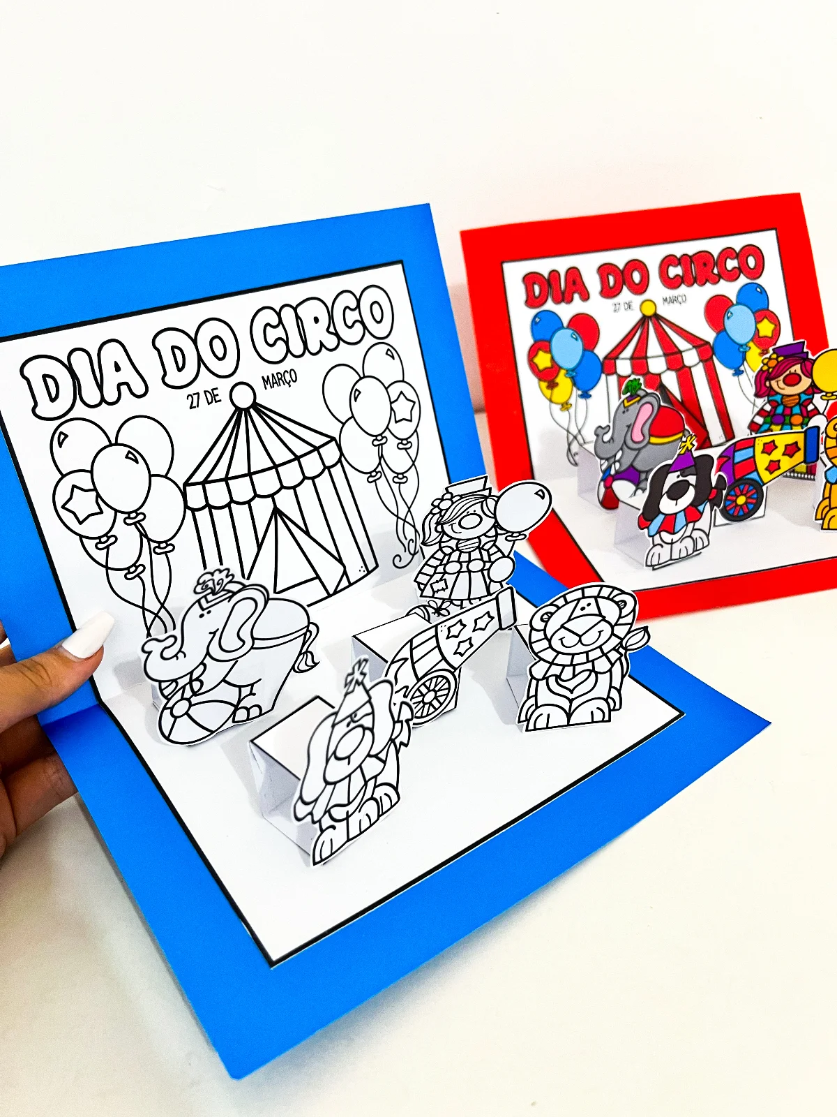 Cenário Dia do Circo atividade para montar educação infantil PDF para imprimir — amostra 3: Recurso pedagógico criativo…