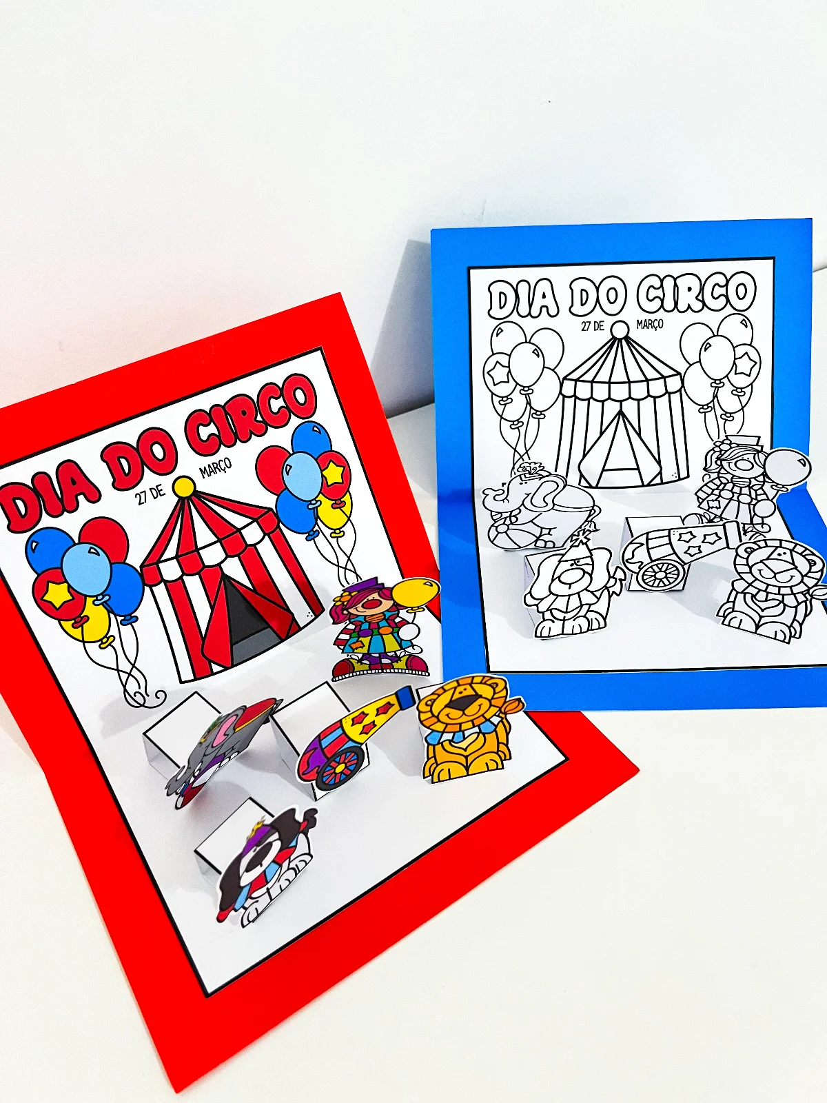 Cenário Dia do Circo atividade para montar educação infantil PDF para imprimir — Datas comemorativas para Educação…
