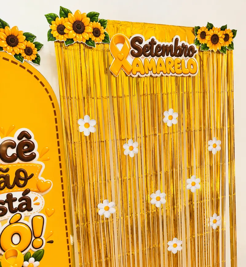 Cenário Setembro Amarelo: painel para acolhimento na escola — amostra 2: O que vem no material