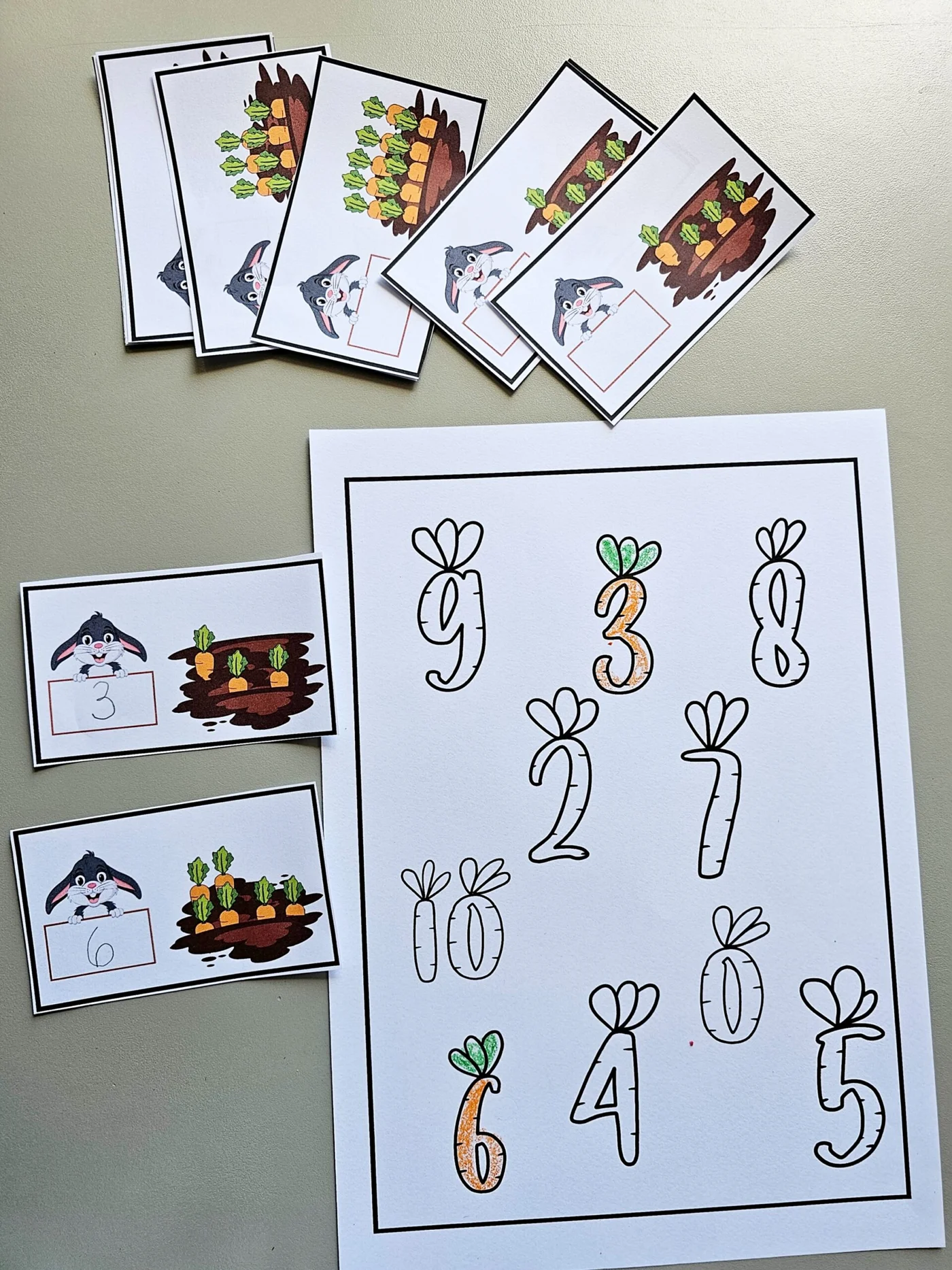 Cenoura e números Contagem — amostra 2: Arquivo com atividade lúdica de contagem e números 🐰🥕 A proposta é que a criança…