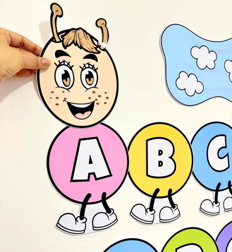 Centopeia do Alfabeto em PDF para Educação Infantil — amostra 1: Centopeia do Alfabeto: letras à vista na Educação Infantil