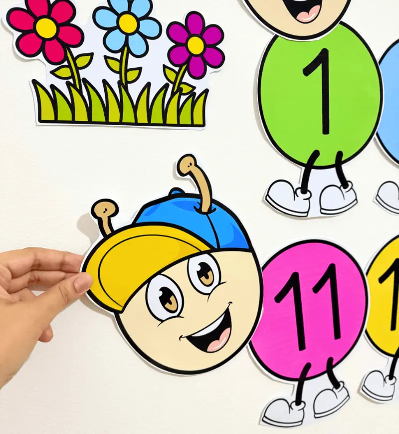 Centopeia dos Números de 1 a 20: Painel para Educação Infantil — amostra 3: Como usar em sala de aula