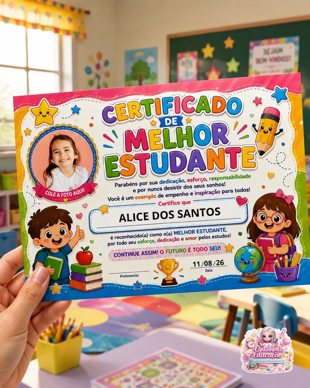 Certificado – dia do estudante – Material Pedagógico — amostra 1: Sobre o CERTIFICADO – DIA DO ESTUDANTE