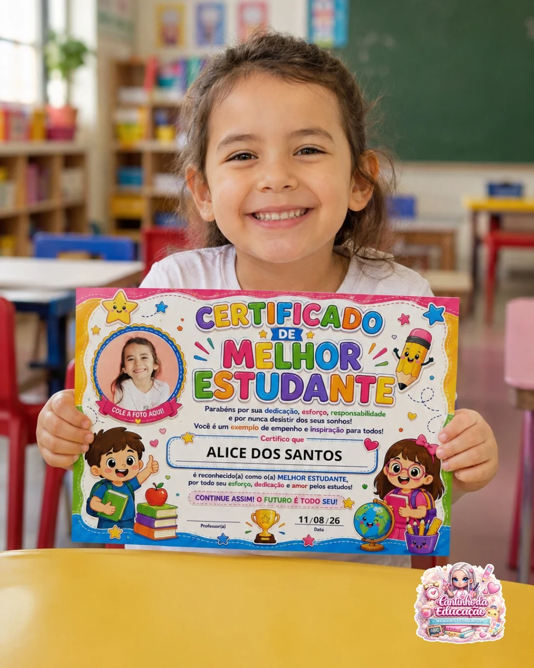 Certificado – dia do estudante – Material Pedagógico — Datas comemorativas para Educação Infantil: Uma forma linda e…