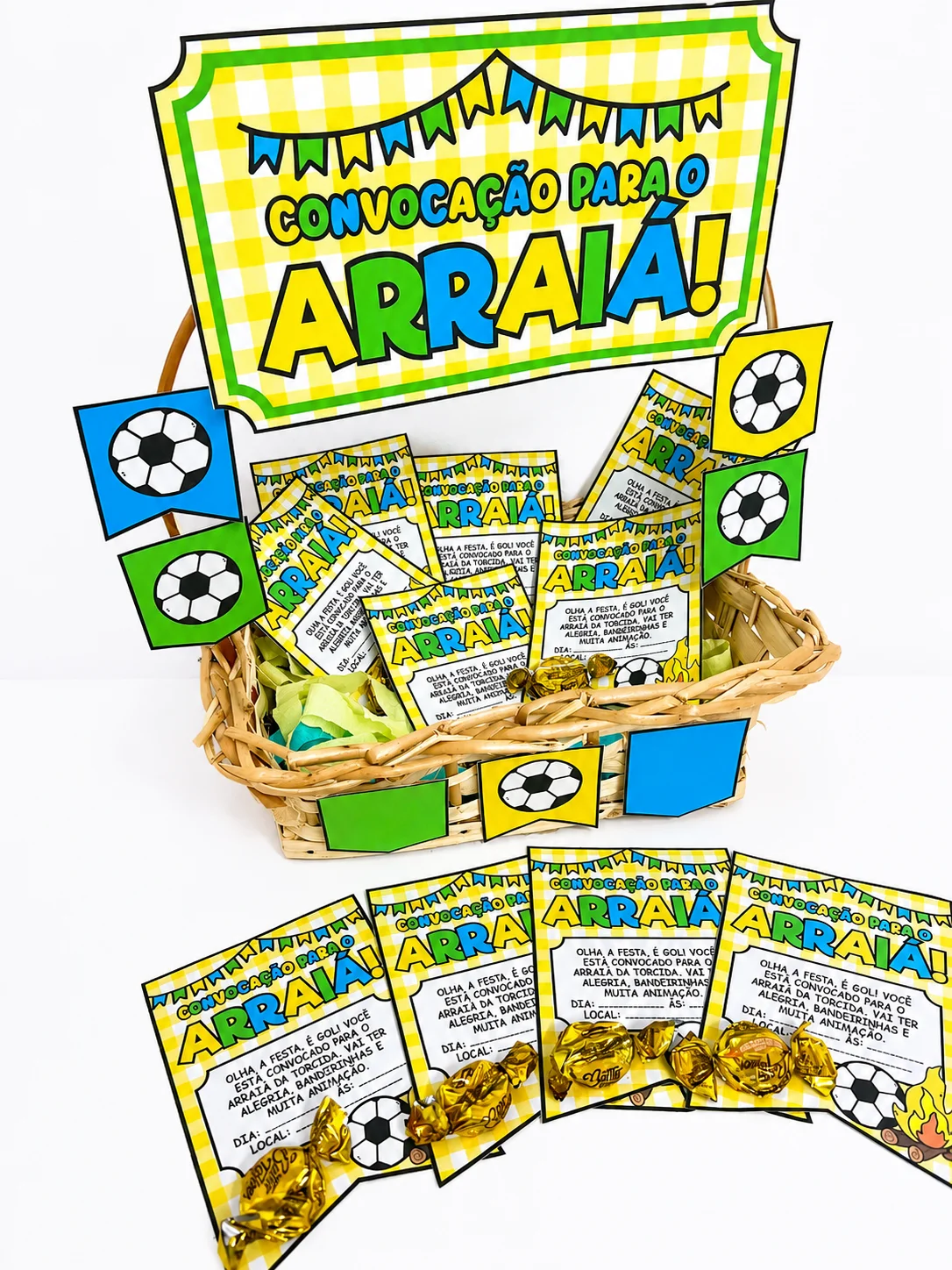 Cesta Convocação para o Arraiá – PDF para Imprimir — amostra 3: Uma proposta criativa e encantadora para deixar a…