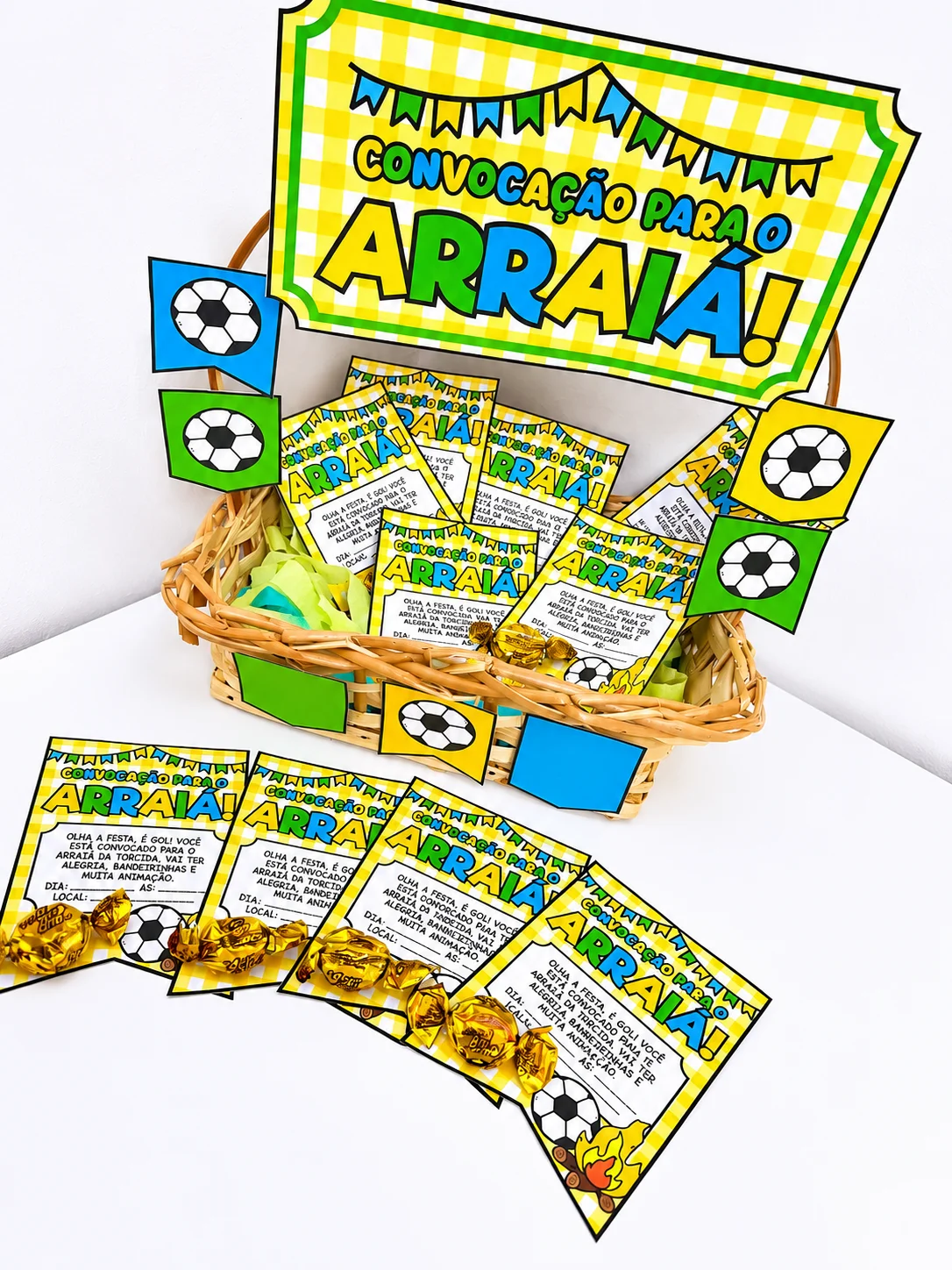 Cesta Convocação para o Arraiá – PDF para Imprimir — amostra 4: Uma proposta criativa e encantadora para deixar a…