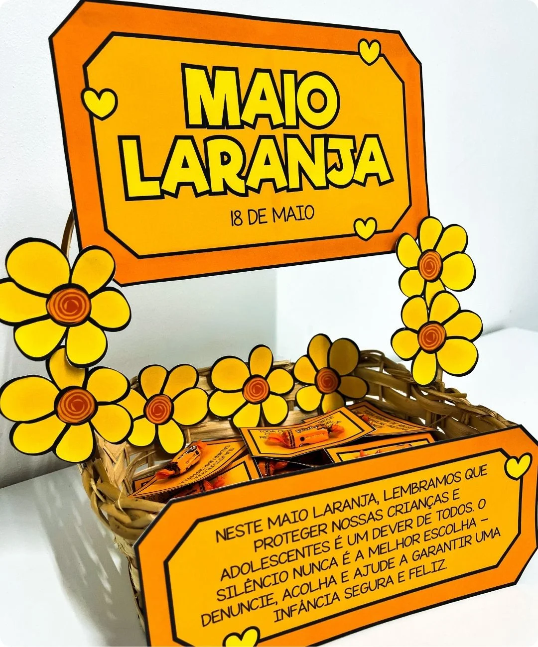 Cesta de Maio Laranja para imprimir — Jogos pedagógicos para Educação Infantil: Leve o tema da proteção infantil à sala com…