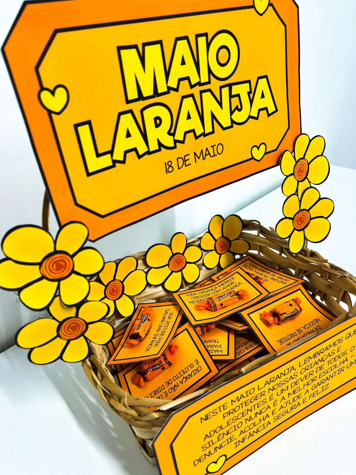 Cesta de Mensagens Maio Laranja – Atividade de Conscientização com Fichas (Para Imprimir) — amostra 2: Este material…