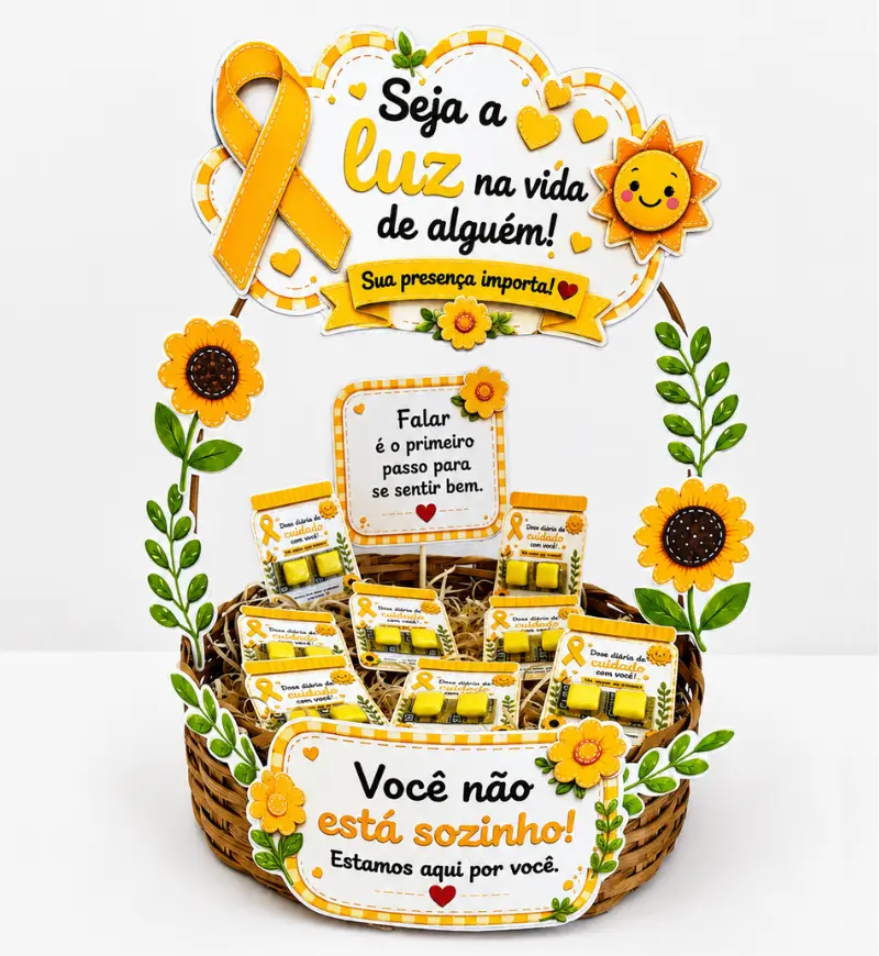 Cesta Setembro Amarelo: Acolhimento e Valorização da Vida — capa do material